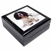 Black and White Springer Spaniel Keepsake/Jewellery Box