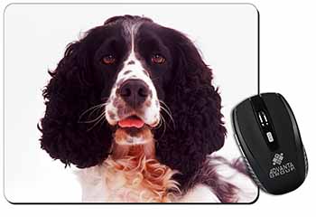 Black and White Springer Spaniel Computer Mouse Mat