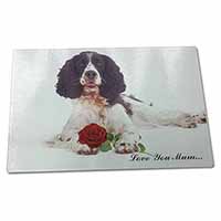 Large Glass Cutting Chopping Board Springer with Rose 