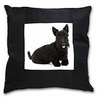Scottish Terrier Black Satin Feel Scatter Cushion