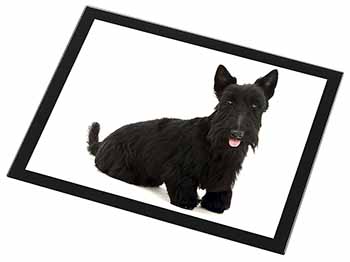 Scottish Terrier Black Rim High Quality Glass Placemat