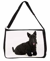 Scottish Terrier Large Black Laptop Shoulder Bag School/College