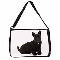 Scottish Terrier Large Black Laptop Shoulder Bag School/College