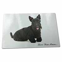 Large Glass Cutting Chopping Board Scottie Dog 