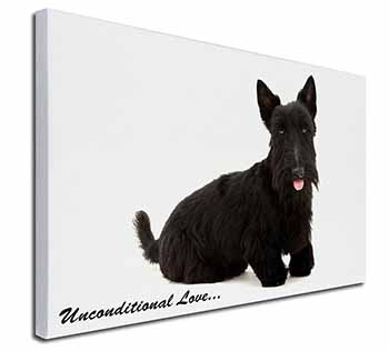 Scottish Terrier Dog-With Love Canvas X-Large 30"x20" Wall Art Print