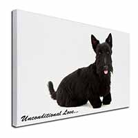 Scottish Terrier Dog-With Love X-Large 30"x20" Canvas Wall Art Print
