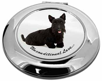 Scottish Terrier Dog-With Love Make-Up Round Compact Mirror