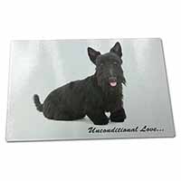 Large Glass Cutting Chopping Board Scottish Terrier Dog-With Love