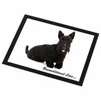 Scottish Terrier Dog-With Love Black Rim High Quality Glass Placemat