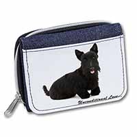 Scottish Terrier Dog-With Love Unisex Denim Purse Wallet