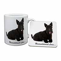 Scottish Terrier Dog-With Love Mug and Coaster Set