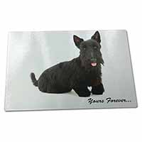 Large Glass Cutting Chopping Board Scottie Dog 