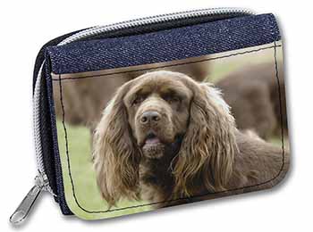 Sussex Spaniel Dog Unisex Denim Purse Wallet