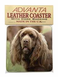 Sussex Spaniel Dog Single Leather Photo Coaster