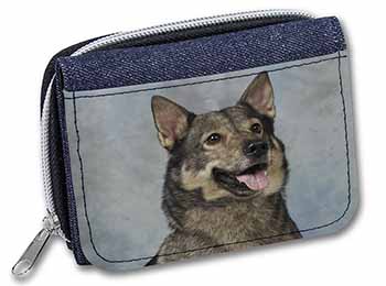 Sweedish Vallhund Dog Unisex Denim Purse Wallet