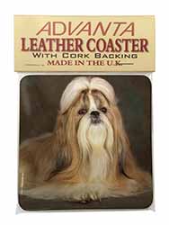 Beautiful Shih Tzu Dog Single Leather Photo Coaster