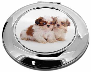 Shih-Tzu Dog Make-Up Round Compact Mirror