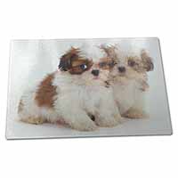 Large Glass Cutting Chopping Board Shih-Tzu Dog