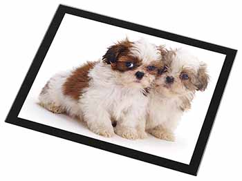 Shih-Tzu Dog Black Rim High Quality Glass Placemat