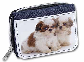 Shih-Tzu Dog Unisex Denim Purse Wallet