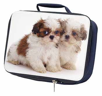 Shih-Tzu Dog Navy Insulated School Lunch Box/Picnic Bag