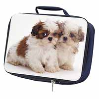 Shih-Tzu Dog Navy Insulated School Lunch Box/Picnic Bag