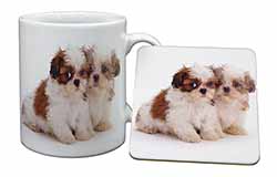 Shih-Tzu Dog Mug and Coaster Set