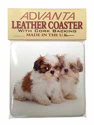 Shih-Tzu Dog Single Leather Photo Coaster