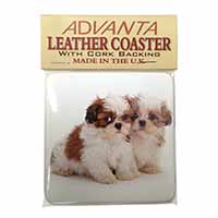 Shih-Tzu Dog Single Leather Photo Coaster