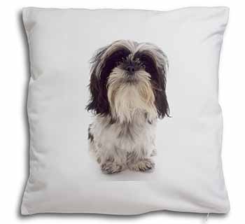 Shih-Tzu Dog Soft White Velvet Feel Scatter Cushion