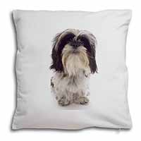 Shih-Tzu Dog Soft White Velvet Feel Scatter Cushion