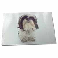 Large Glass Cutting Chopping Board Shih-Tzu Dog