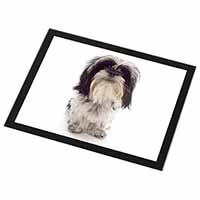 Shih-Tzu Dog Black Rim High Quality Glass Placemat