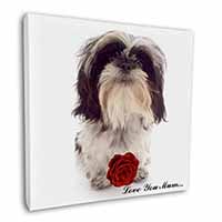 Shih Tzu with Rose 