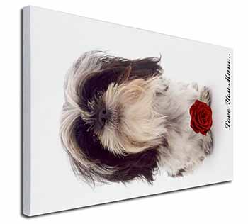 Shih Tzu with Rose 