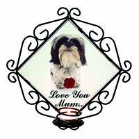 Shih Tzu with Rose 