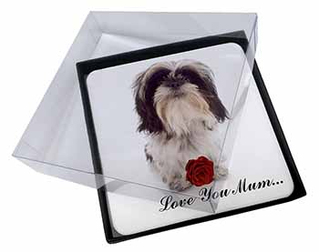 4x Shih Tzu with Rose 