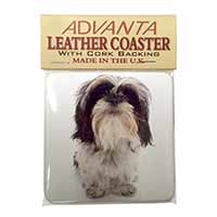 Shih-Tzu Dog Single Leather Photo Coaster