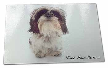 Large Glass Cutting Chopping Board Shih-Tzu Dog 