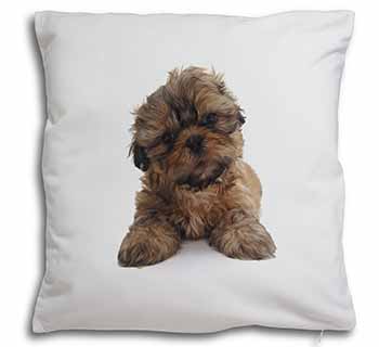 Shih-Tzu Dog Soft White Velvet Feel Scatter Cushion