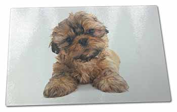 Large Glass Cutting Chopping Board Shih-Tzu Dog