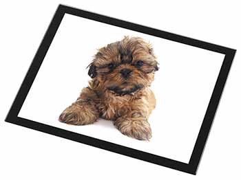 Shih-Tzu Dog Black Rim High Quality Glass Placemat