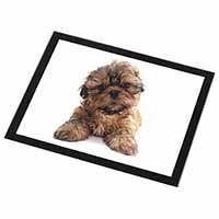 Shih-Tzu Dog Black Rim High Quality Glass Placemat