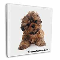 Shih-Tzu Dog-Love Square Canvas 12"x12" Wall Art Picture Print