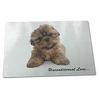 Large Glass Cutting Chopping Board Shih-Tzu Dog-Love