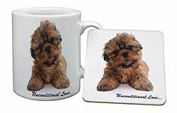 Shih-Tzu Dog-Love Mug and Coaster Set