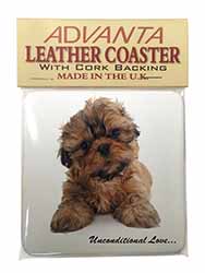 Shih-Tzu Dog-Love Single Leather Photo Coaster