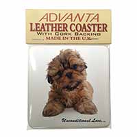 Shih-Tzu Dog-Love Single Leather Photo Coaster