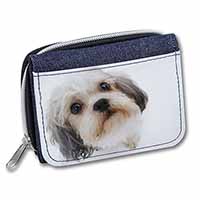 Cute Shih-Tzu Dog Unisex Denim Purse Wallet