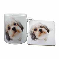 Cute Shih-Tzu Dog Mug and Coaster Set